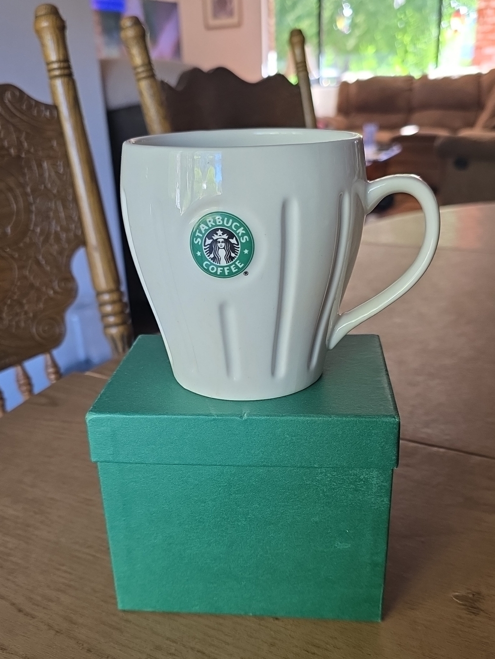 Starbucks Cream Ceramic Mug with Green Logo